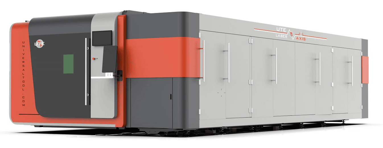 Automated industrial machine for metal part processing and finishing