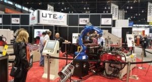 The Universal Tool and Engineering Machines setup including yaskawa robot arm loader and cnc tube beder