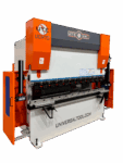 Automated press brake machining system with advanced tooling for sheet bending